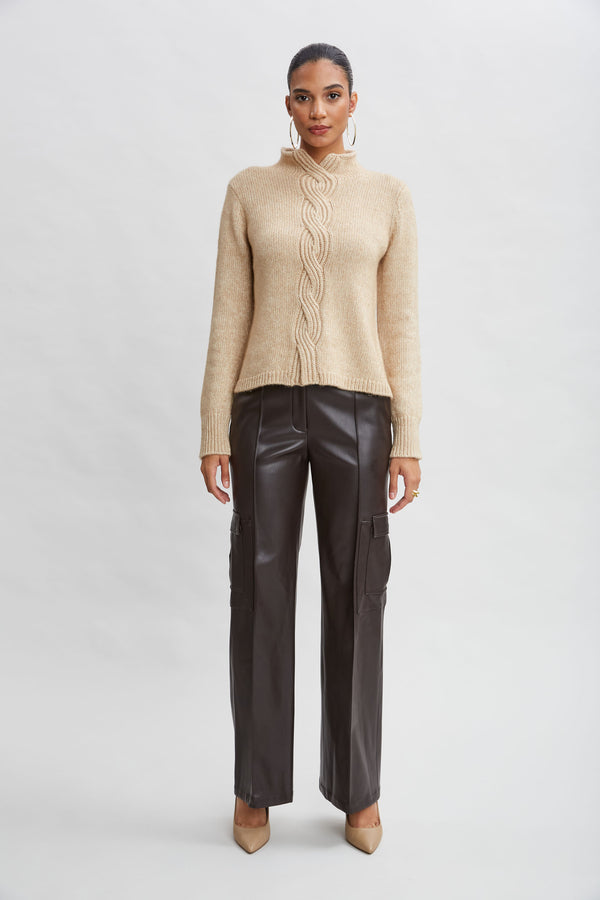 Vegan Leather Cargo Pant