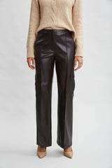 Vegan Leather Cargo Pant