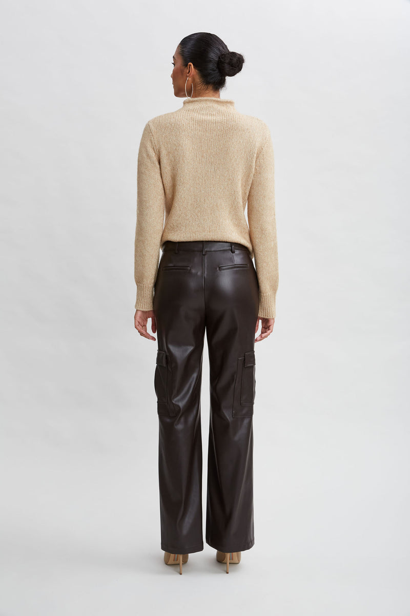 Vegan Leather Cargo Pant