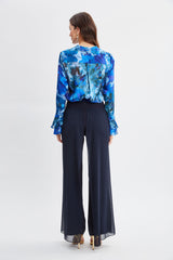 Chiffon Panel Pant