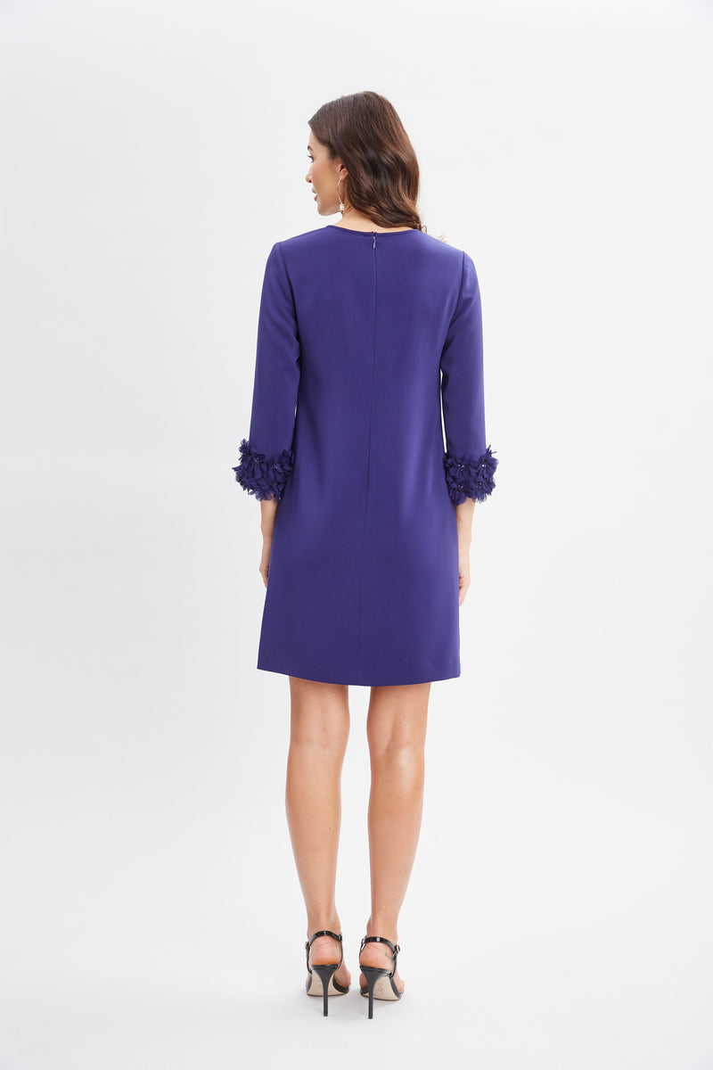 Long sleeve shift dress formal on sale