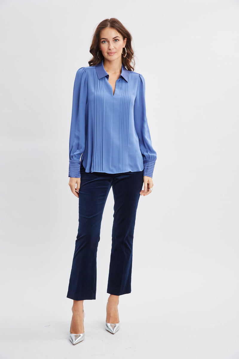 Silk Pintuck Shirt