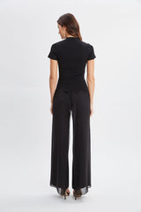 Chiffon Panel Pant