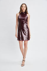 Chandelier Sequin Halter Dress