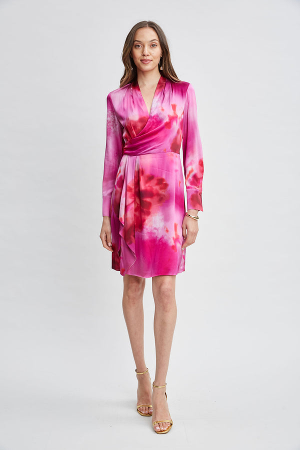 Venetian Glass Mock Wrap Dress