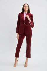 Single Button Velvet Blazer