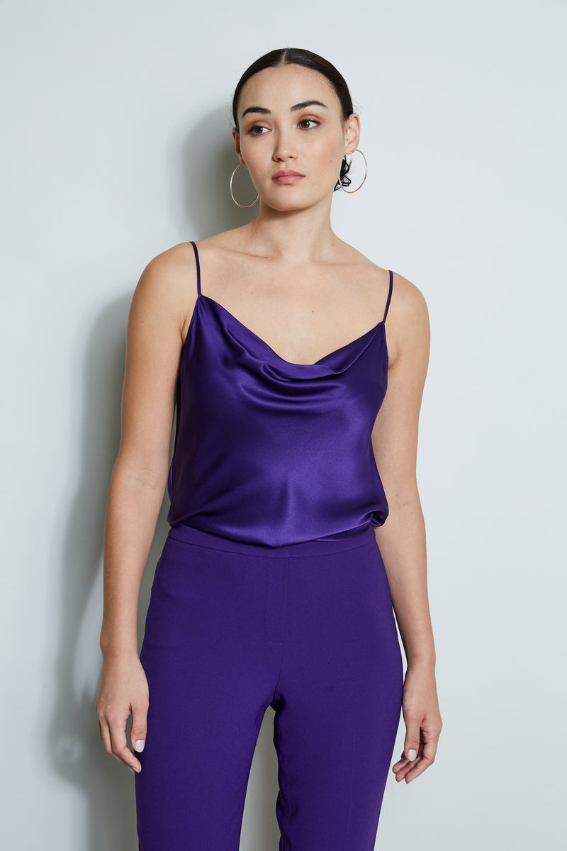 Purple Bind Silk Camisole – The Social Outfit