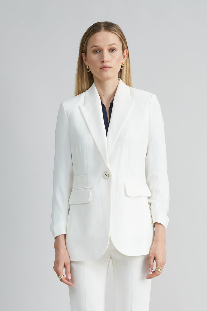 Ruched Sleeve Blazer