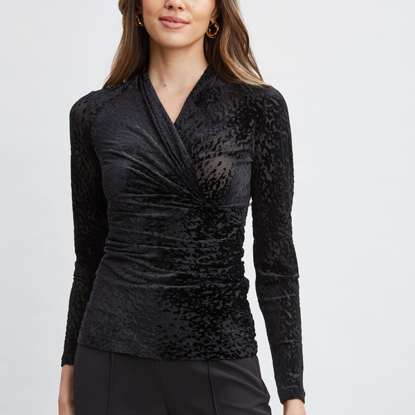 NWT Elie store Tahari Women's Jaye Knit velvet top