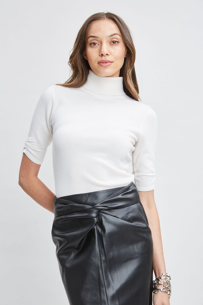 Short Sleeve Cashmere Wool Sweater