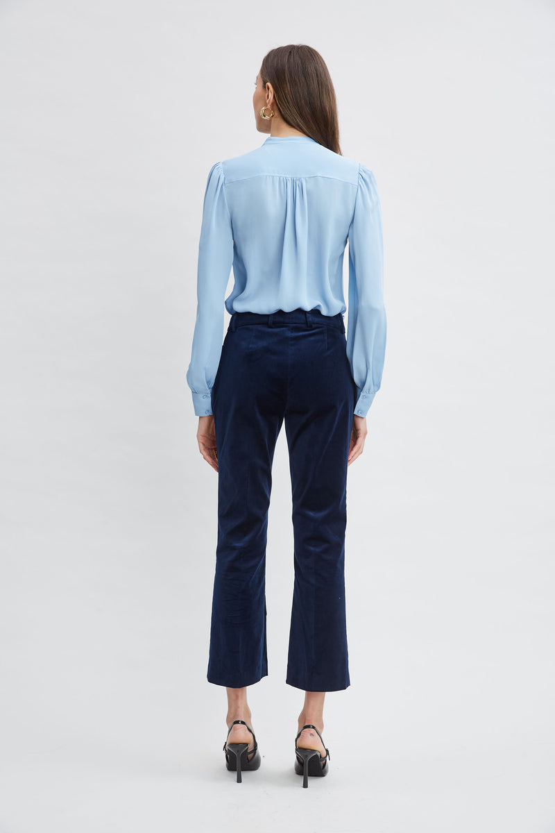 Cotton Velvet Flare Pant