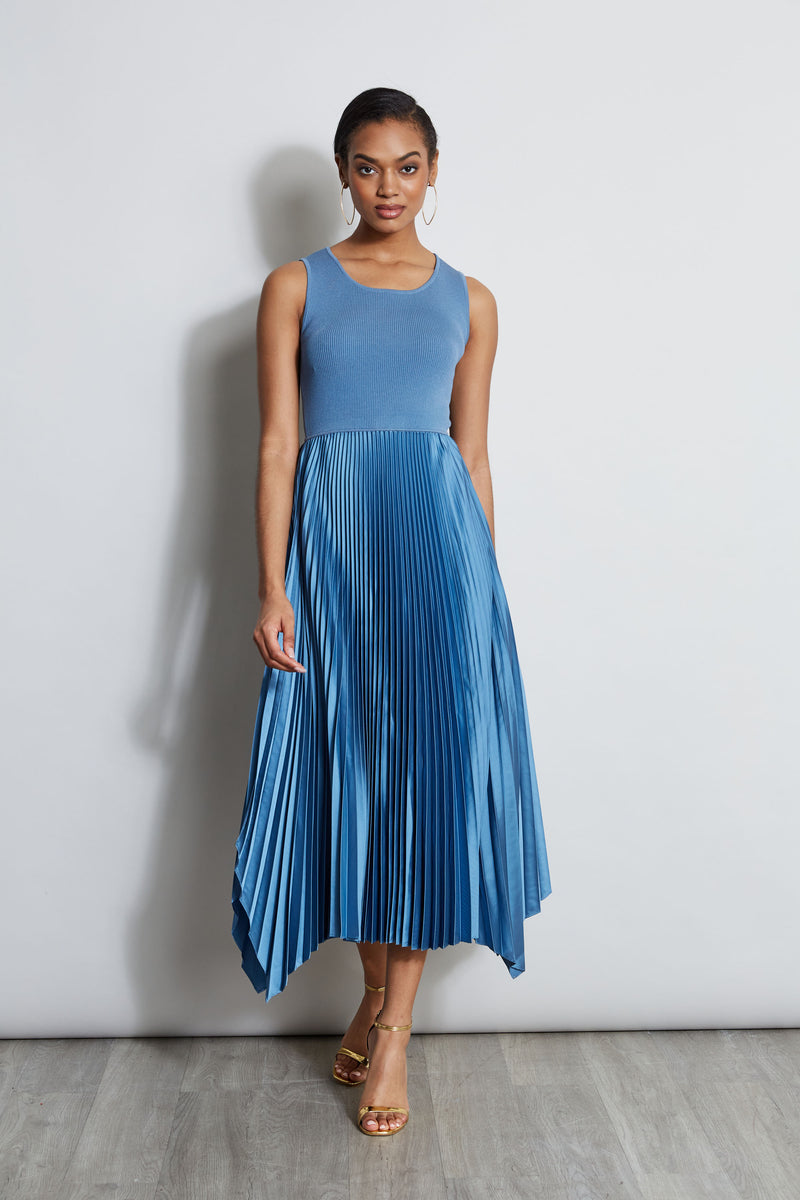 Pleated Midi Dress Elie Tahari