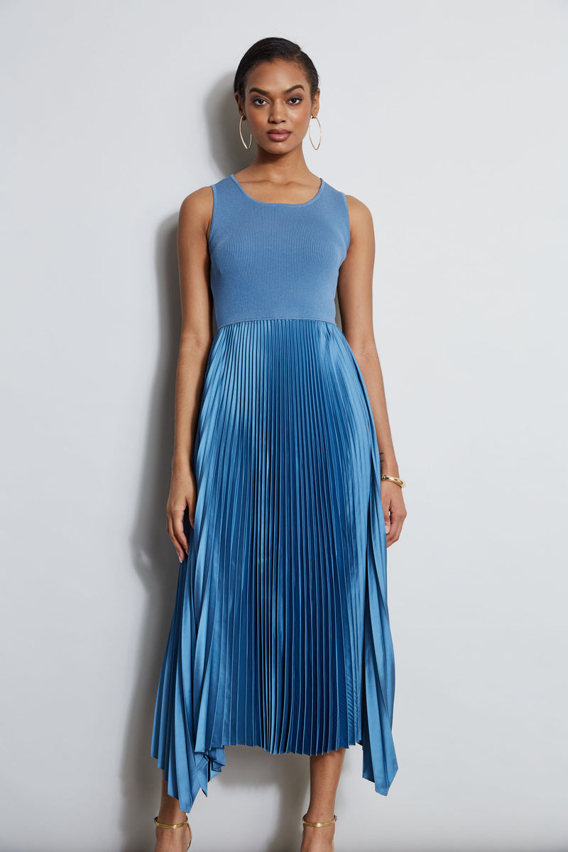 Pleated Midi Dress