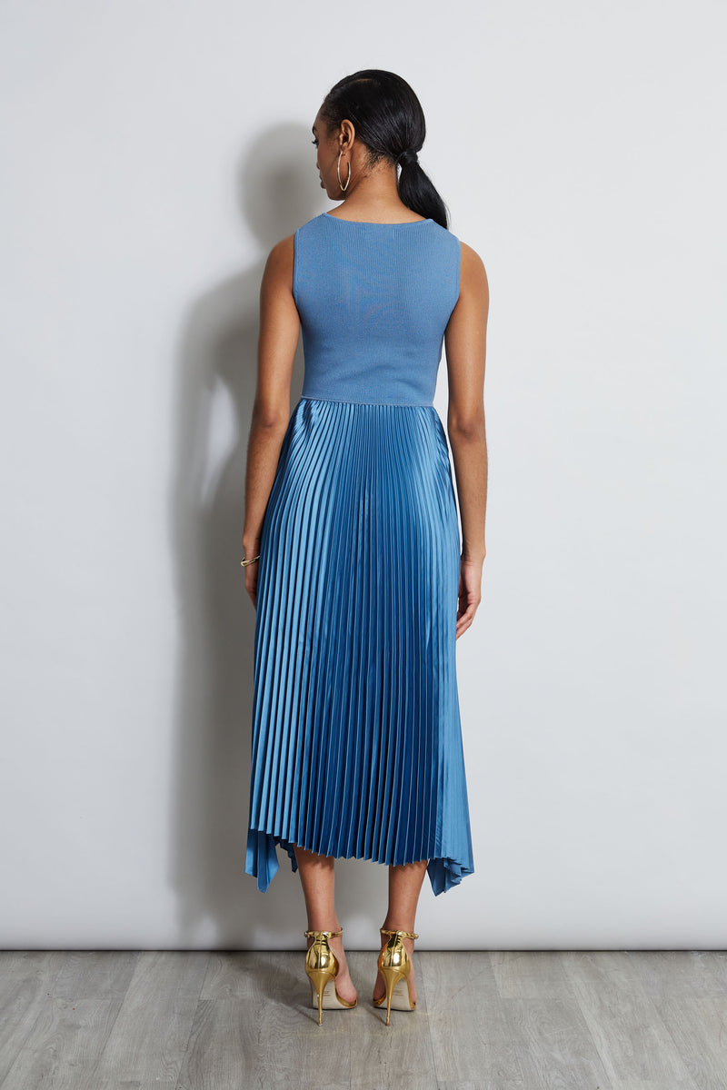 Pleated Midi Dress