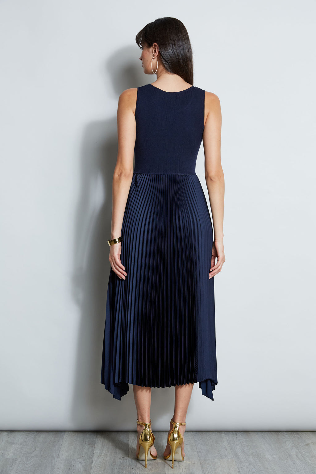 Pleated Midi Dress