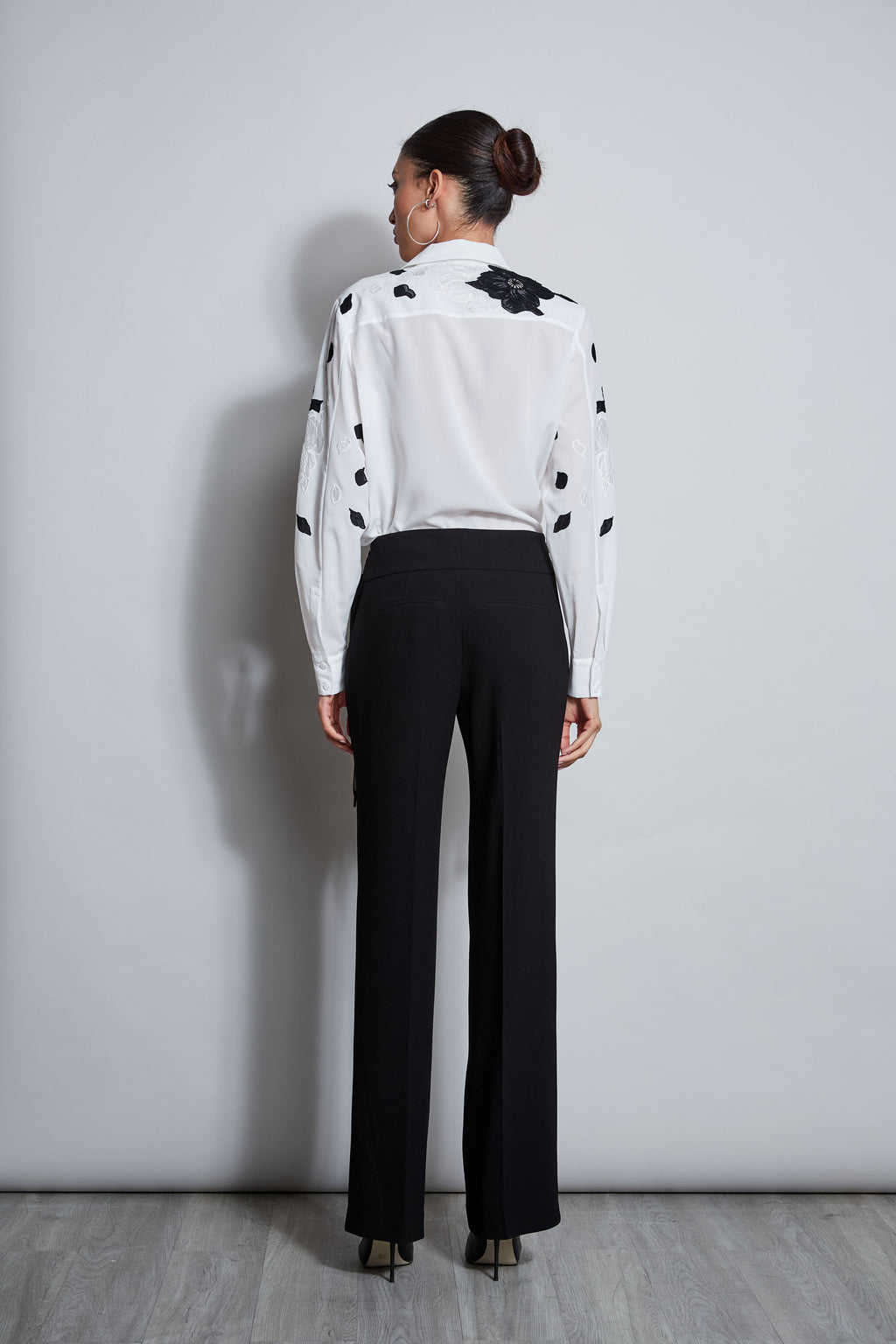 Floral Applique Silk Shirt – Elie Tahari