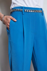 Pleated Straight Leg Pull On Pant