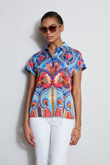 Silk Tapestry Floral Shirt