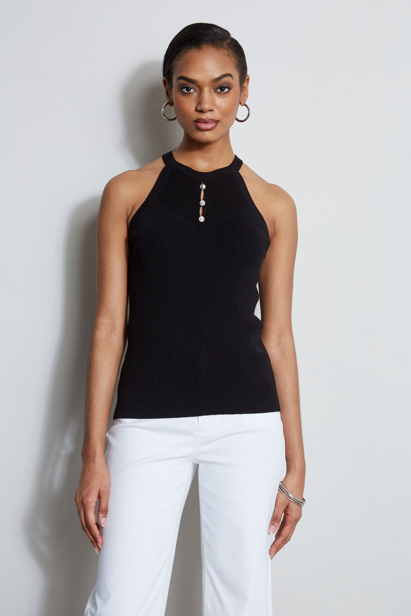 Halter Neck Knit Sweater