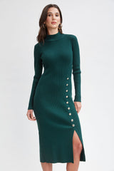 Button Sweater Dress