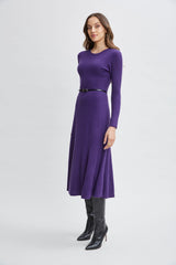 Cashmere Long Sleeve Belted Dress