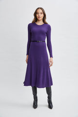 Cashmere Long Sleeve Belted Dress