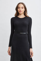 Cashmere Long Sleeve Betled Dress