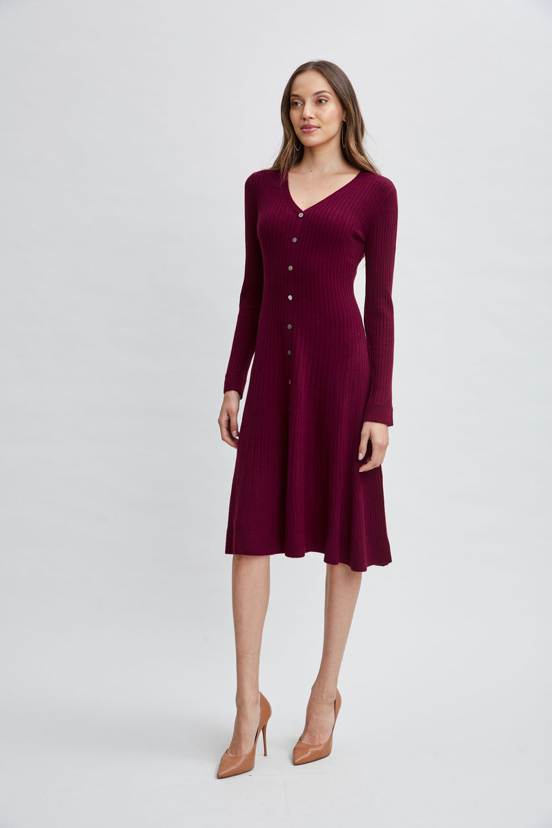 Cashmere Fit & Flare Dress