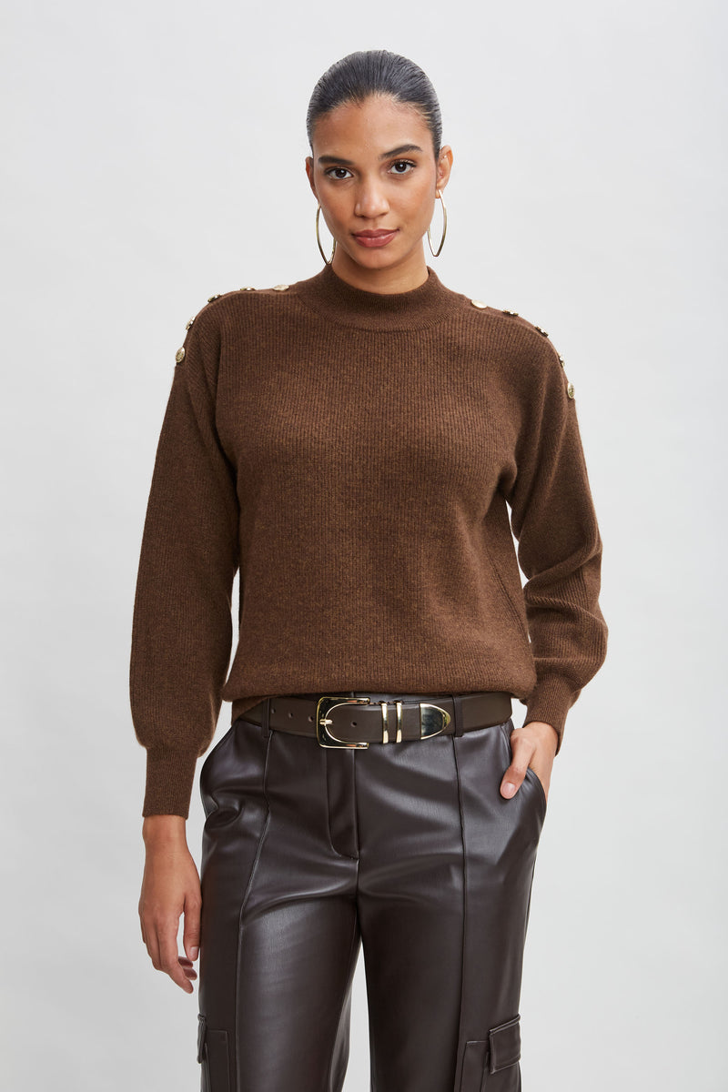 Cashmere Button Sweater