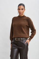 Cashmere Button Sweater