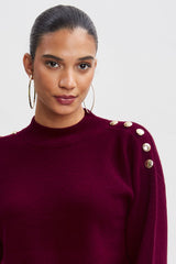 Cashmere Button Sweater