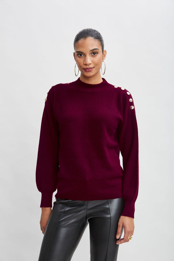 Cashmere Button Sweater