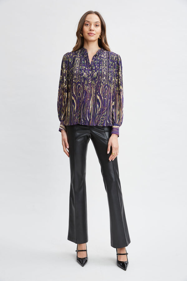 Paisley Micro Pleat Shirt