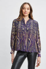 Paisley Micro Pleat Shirt