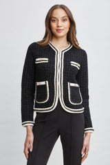 Contrast Cardigan Sweater