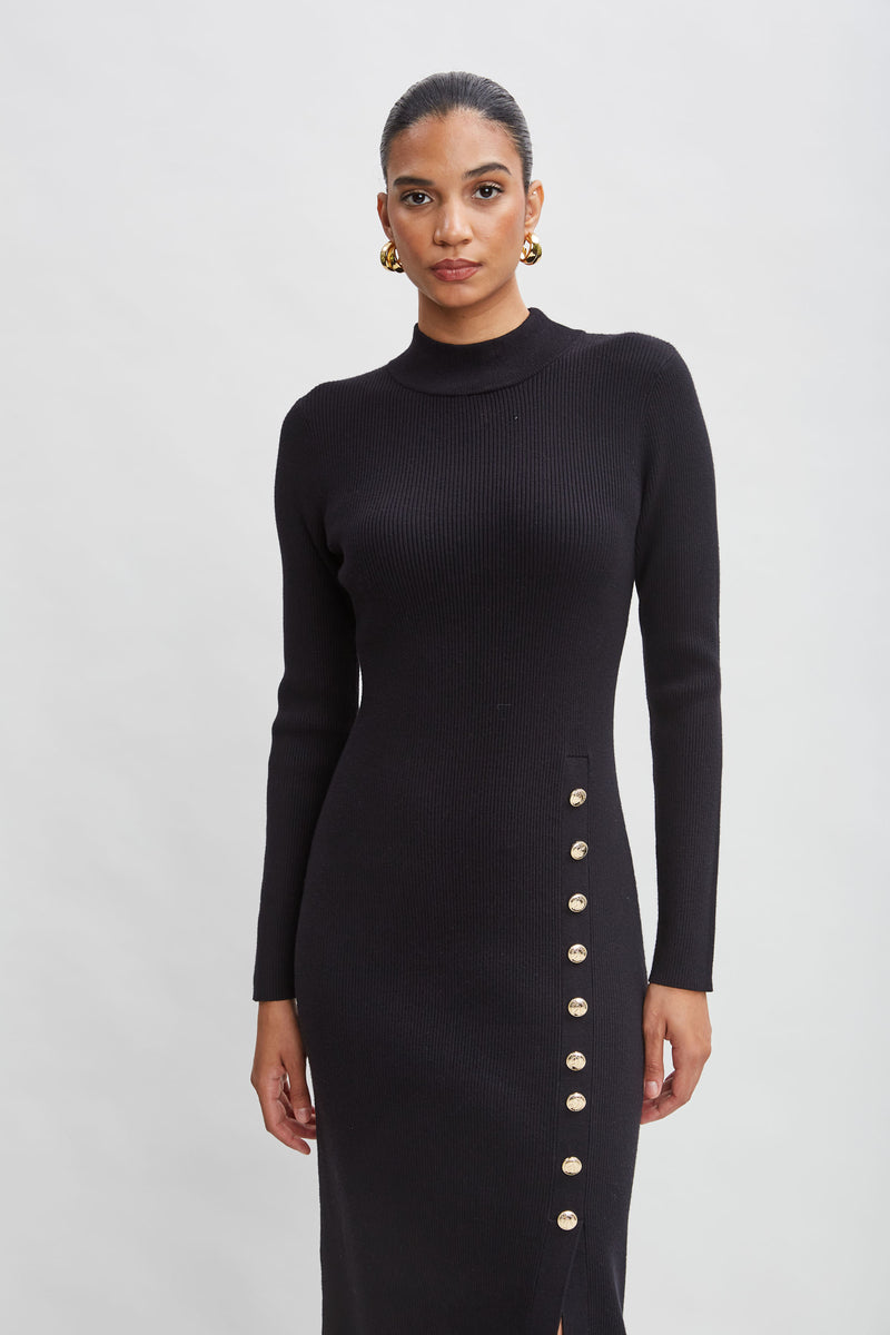 Button Sweater Dress