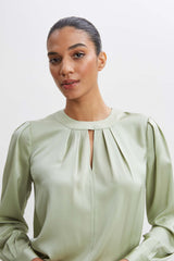 Silk Keyhole Shirt