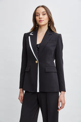 Contrast Trim Blazer