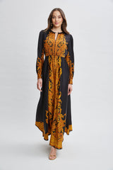 Silk Paisley Maxi Dress