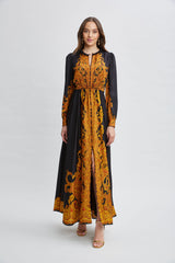 Silk Paisley Maxi Dress