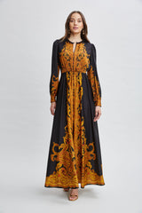 Silk Paisley Maxi Dress