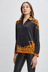 Silk Paisley Button Down Shirt