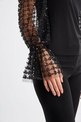 Sequin Sleeve Knit