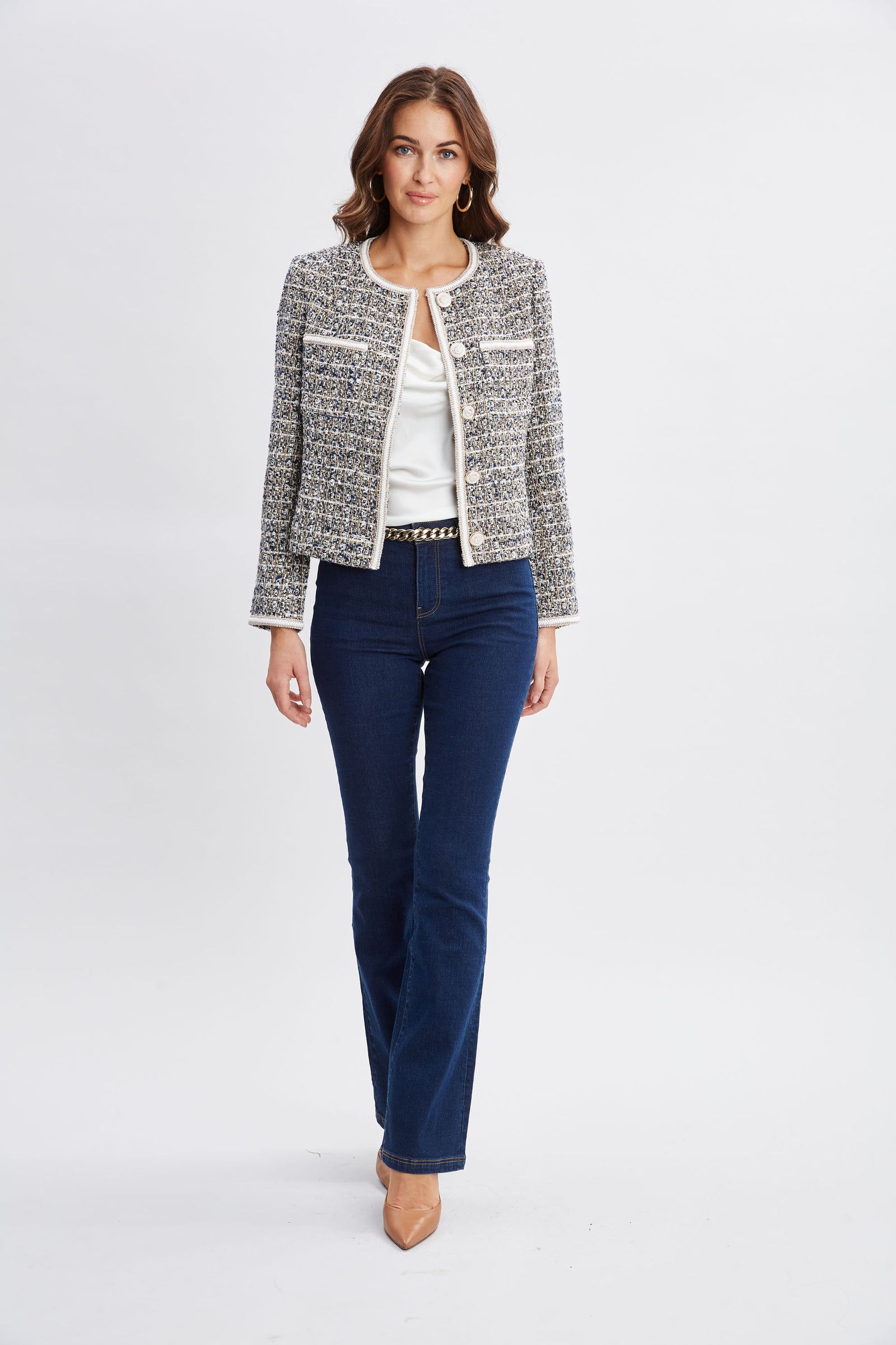 Elie Tahari store Gwyneth Tweed Spring Jacket