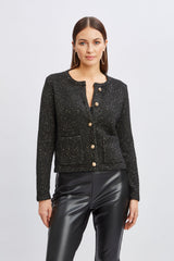 T-Tahari Metallic Cardigan Sweater