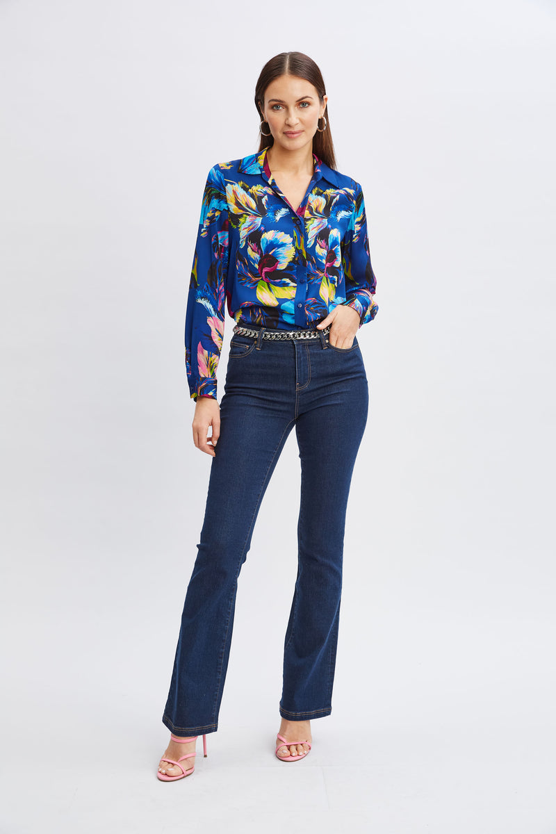 Silk Floral Garden Print Shirt