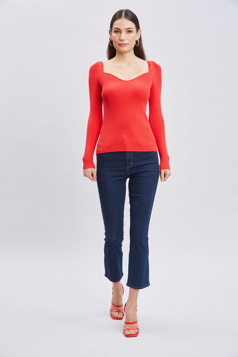 Contour Neck Rib Sweater