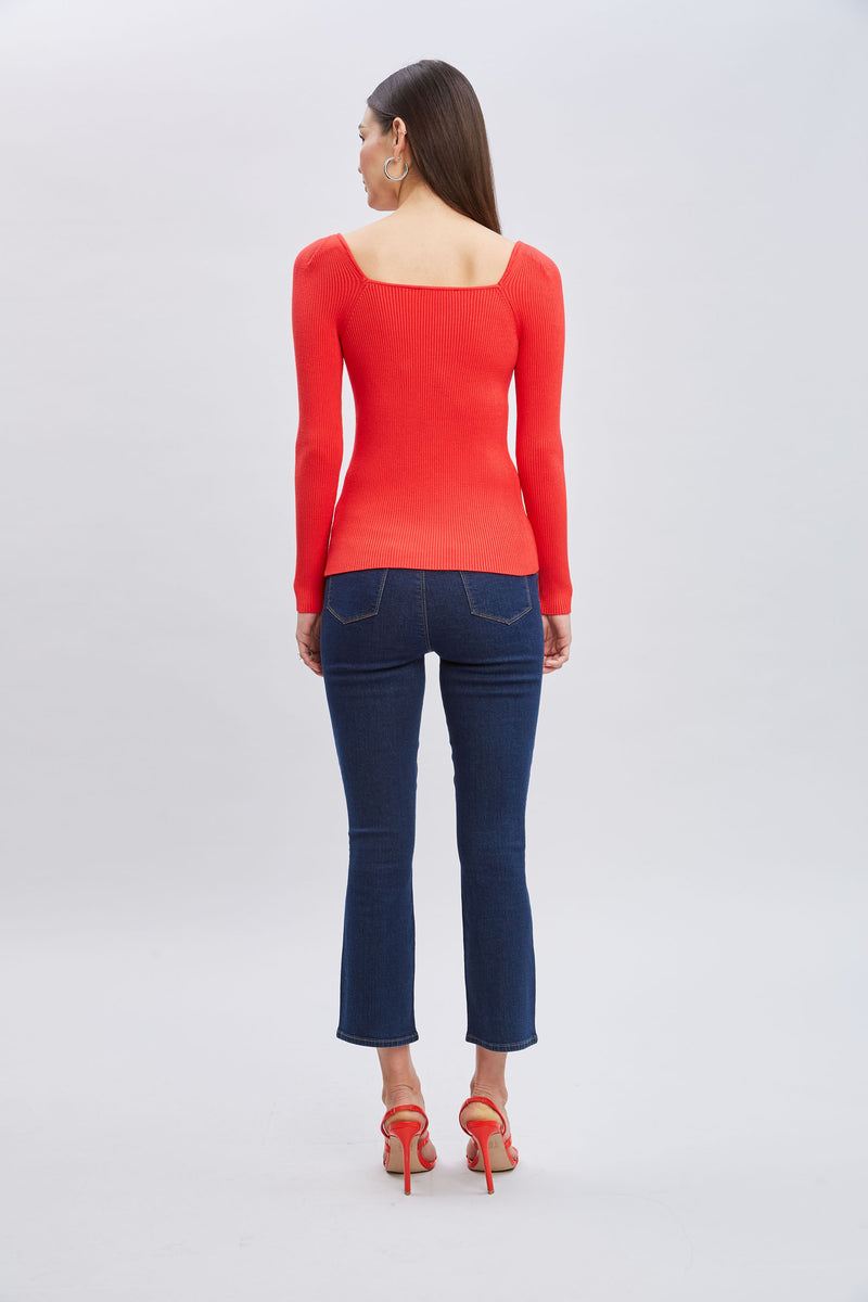 Contour Neck Rib Sweater