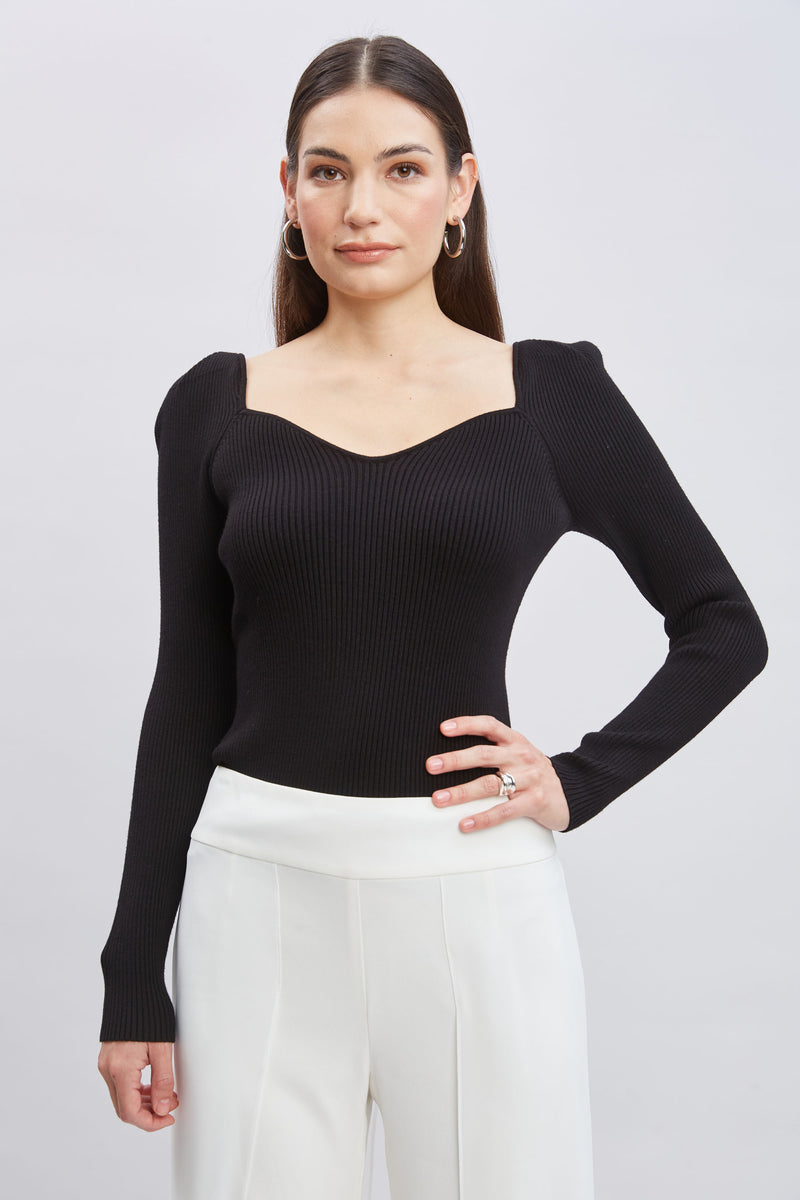 Contour Neck Rib Sweater