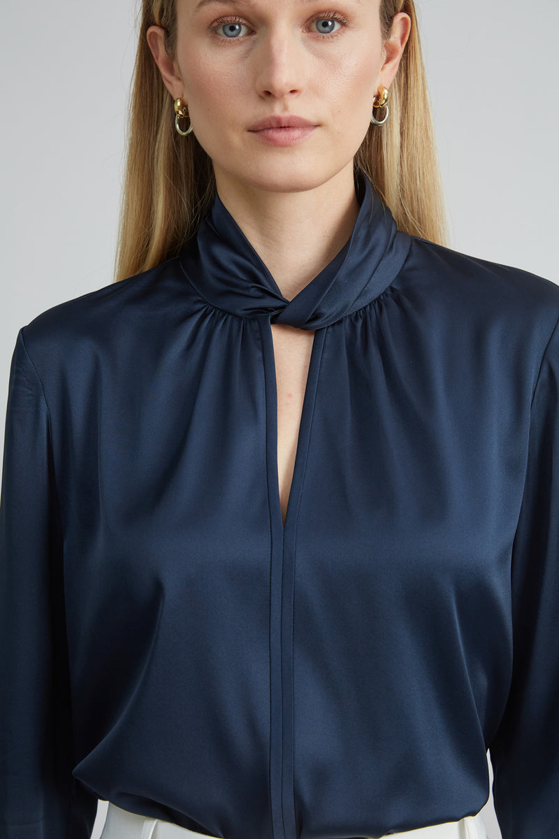 Silk Satin Twist Shirt